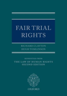 Fair Trial Rights, Paperback / softback Book Fair Trial Rights, Paperback / softback Book