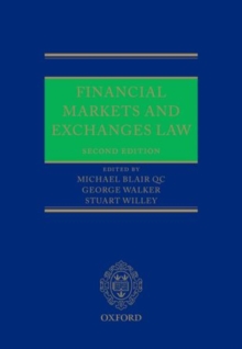 Financial Markets and Exchanges Law, Hardback Book Financial Markets and Exchanges Law, Hardback Book