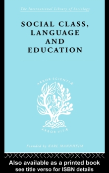 Social Class Language and Education