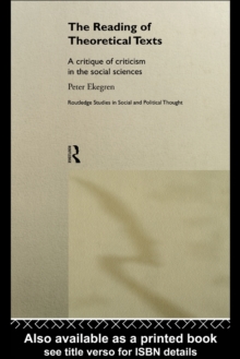 The Reading of Theoretical Texts