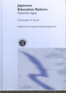 Japanese Education Reform : Nakasone's Legacy