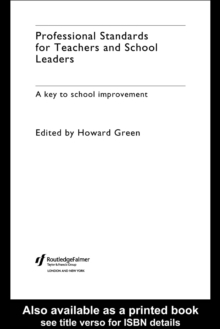 Professional Standards for Teachers and School Leaders : A Key to School Improvement