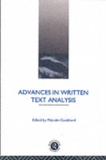 Advances in Written Text Analysis