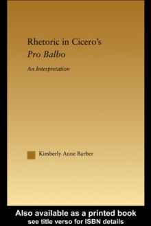 Rhetoric in Cicero's Pro Balbo