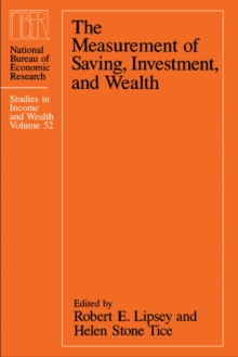 The Measurement of Saving, Investment, and Wealth