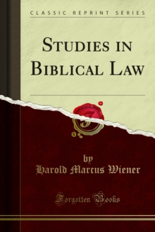 Studies in Biblical Law