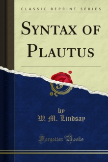 Syntax of Plautus