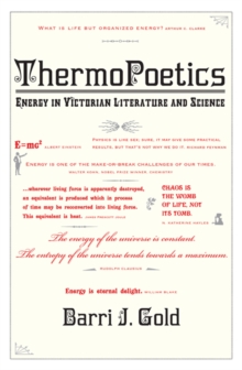 ThermoPoetics : Energy in Victorian Literature and Science, Paperback Book ThermoPoetics : Energy in Victorian Literature and Science, Paperback Book