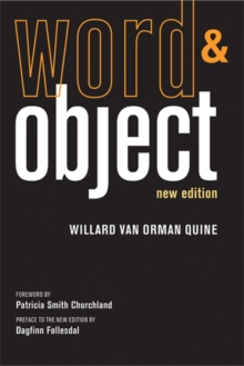 Word and Object, Paperback Book Word and Object, Paperback Book