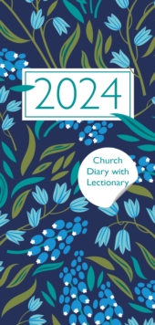 Church Pocket Book and Diary 2024 Navy Floral with Lectionary