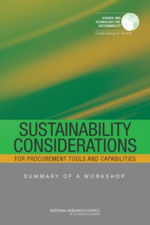 Sustainability Considerations for Procurement Tools and Capabilities : Summary of a Workshop