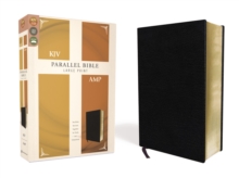 KJV, Amplified, Parallel Bible, Large Print, Bonded Leather, Black, Red Letter : Two Bible Versions Together for Study and Comparison