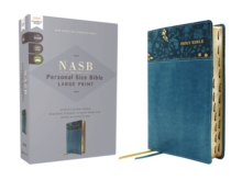 NASB, Personal Size Bible, Large Print, Leathersoft, Teal, Red Letter, 1995 Text, Thumb Indexed, Comfort Print