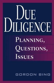 Due Diligence : Planning, Questions, Issues