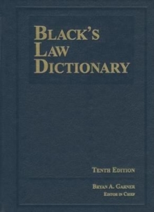 Black's Law Dictionary, Hardback Book Black's Law Dictionary, Hardback Book