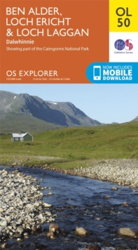 Ben Alder, Loch Ericht & Loch Laggan, Dalwhinnie, Sheet map, folded Book Ben Alder, Loch Ericht & Loch Laggan, Dalwhinnie, Sheet map, folded Book
