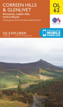 Correen Hills & Glenlivet, Bennachie & Ladder Hills, Insch & Rhynie, Sheet map, folded Book Correen Hills & Glenlivet, Bennachie & Ladder Hills, Insch & Rhynie, Sheet map, folded Book