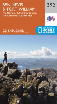 Ben Nevis and Fort William, the Mamores and the Grey Corries, Kinlochleven and Spean Bridge, Sheet map, folded Book Ben Nevis and Fort William, the Mamores and the Grey Corries, Kinlochleven and Spean Bridge, Sheet map, folded Book