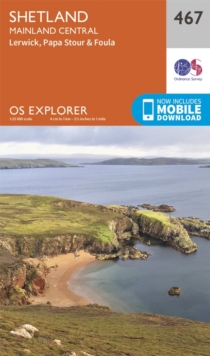 Shetland - Mainland Central, Sheet map, folded Book Shetland - Mainland Central, Sheet map, folded Book
