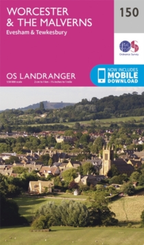 Worcester & the Malverns, Evesham & Tewkesbury, Sheet map, folded Book Worcester & the Malverns, Evesham & Tewkesbury, Sheet map, folded Book