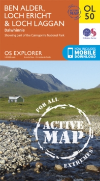 Ben Alder, Loch Ericht & Loch Laggan, Dalwhinnie, Sheet map, folded Book Ben Alder, Loch Ericht & Loch Laggan, Dalwhinnie, Sheet map, folded Book