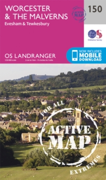 Worcester & the Malverns, Evesham & Tewkesbury, Sheet map, folded Book Worcester & the Malverns, Evesham & Tewkesbury, Sheet map, folded Book
