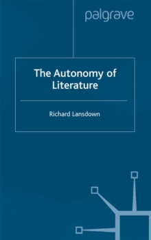 The Autonomy of Literature