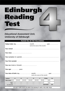 Edinburgh Reading Test : A Series of Diagnostic Teaching AIDS, Loose-leaf Book Edinburgh Reading Test : A Series of Diagnostic Teaching AIDS, Loose-leaf Book