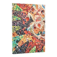 2026 Gaudi's Sun (Gaudis Mosaics) Midi 12-month Horizontal Hardcover Flexi Dayplanner 2026 (Wrap Closure)
