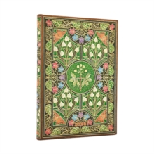 2026 Poetry in Bloom Midi 12-month Vertical Hardcover Flexi Dayplanner 2026 (Elastic Band Closure)