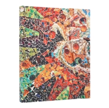 2026 Gaudi's Sun (Gaudis Mosaics) Ultra 12-month Day-at-a-Time Hardcover Flexi Dayplanner 2026 (Wrap Closure)
