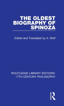 The Oldest Biography of Spinoza, Hardback Book The Oldest Biography of Spinoza, Hardback Book