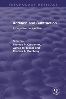 Addition and Subtraction : A Cognitive Perspective