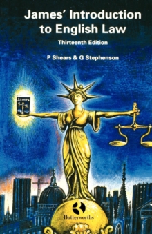 James' Introduction to English Law, Paperback Book James' Introduction to English Law, Paperback Book