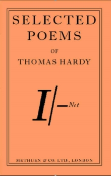 Twenty Poems from Thomas Hardy, Paperback Book Twenty Poems from Thomas Hardy, Paperback Book