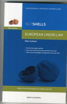 Nutshells European Union Law, Paperback Book Nutshells European Union Law, Paperback Book