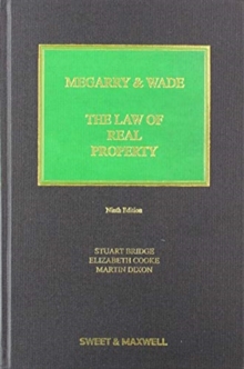 Megarry & Wade: The Law of Real Property, Hardback Book Megarry & Wade: The Law of Real Property, Hardback Book