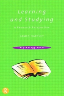 Learning and Studying : A Research Perspective, Paperback Book Learning and Studying : A Research Perspective, Paperback Book