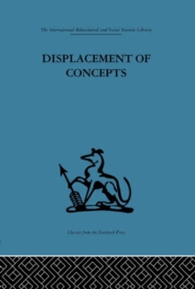 Displacement of Concepts, Hardback Book Displacement of Concepts, Hardback Book