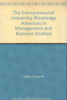 The Entrepreneurial University, Hardback Book The Entrepreneurial University, Hardback Book