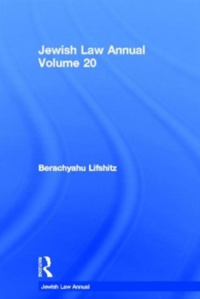 Jewish Law Annual Volume 20, Hardback Book Jewish Law Annual Volume 20, Hardback Book