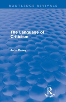 The Language of Criticism, Paperback Book The Language of Criticism, Paperback Book