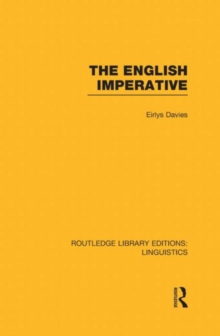 The English Imperative, Hardback Book The English Imperative, Hardback Book