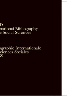 IBSS: Political Science: 1974 Volume 23, Hardback Book IBSS: Political Science: 1974 Volume 23, Hardback Book