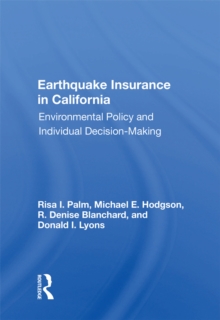 Earthquake Insurance In California : Environmental Policy And Individual Decision-making