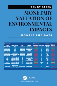 Monetary Valuation of Environmental Impacts : Models and Data