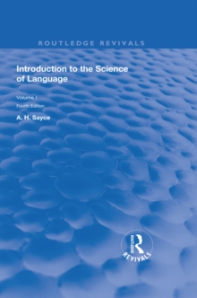 Introduction to the Science of Language : Vol 1