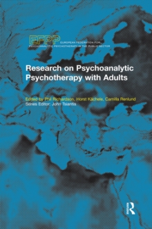 Research on Psychoanalytic Psychotherapy with Adults