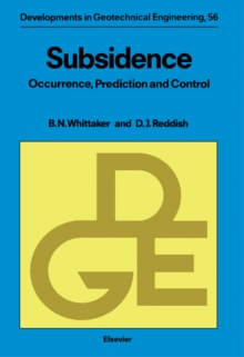 Subsidence : Occurrence, Prediction and Control