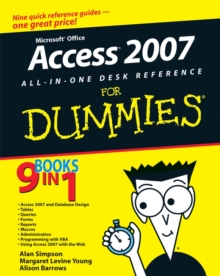 Microsoft Office Access 2007 All-in-one Desk Reference For Dummies, Paperback Book Microsoft Office Access 2007 All-in-one Desk Reference For Dummies, Paperback Book